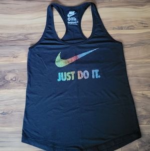 Nike racerback tank top, black, size Medium
